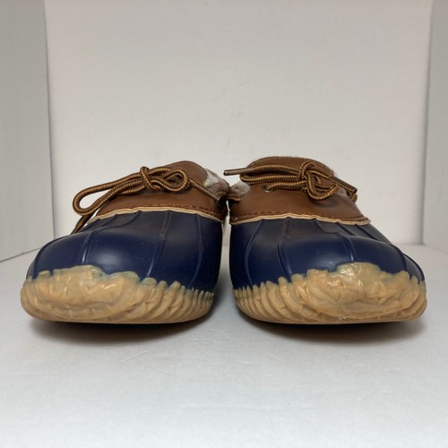 Zapatos Duck JBU Mujer Talla 11 GWEN Azul Marino Marrón Baja Lluvia Listo para Clima Goma Vegana - Imagen 4 de 11