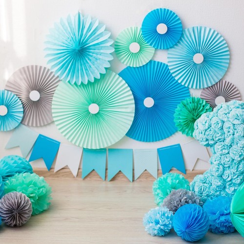 8" 10" 12" Tissue Paper Pom Poms 12PCS Pom Poms Paper Flowers Ball Tissue Pap... - Picture 5 of 6