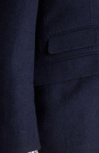 mens signature herringbone wool blazer. navy size 42R. new. RRP £135 - Picture 6 of 7