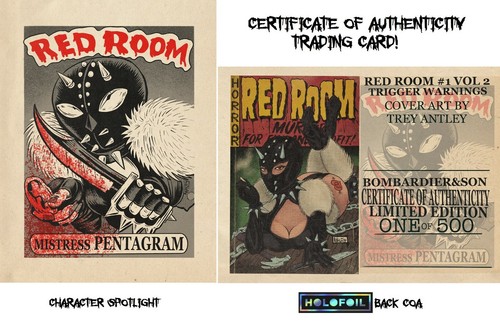 RED ROOM TRIGGER WARNINGS #1 TREY ANTLEY PULP FICTION HOMAGE NM 3/9 /w COA - Picture 2 of 3