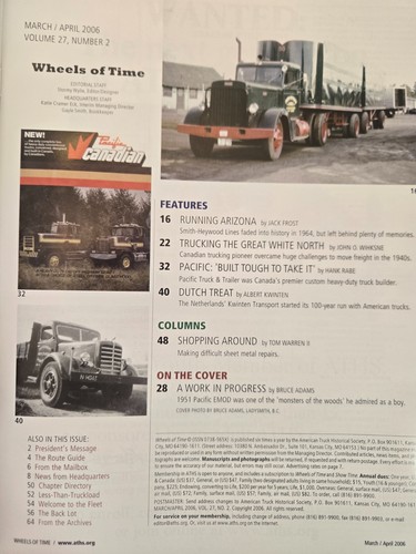 Wheels of Time Truck Magazine Complete 2006 year + ATHS Thirteenth Collector's - Picture 13 of 15
