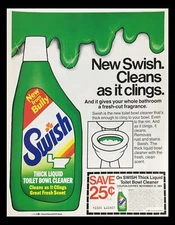 1984 Swish Thick Liquid Toilet Bowl Cleaner Circular Coupon Advertisement