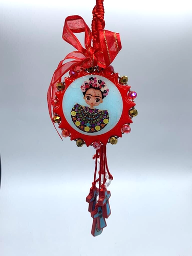Pack of 3 Lucky Frida Kahlo Colored Tassel Car Wall Hanging Decor Collection - Picture 3 of 9