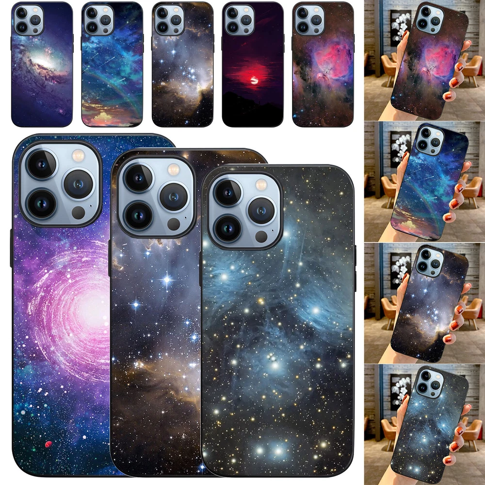 Phone Case Space Soft Silicone Cover For iPhone 11 12 Pro 13 14 Plus 15 Pro Max