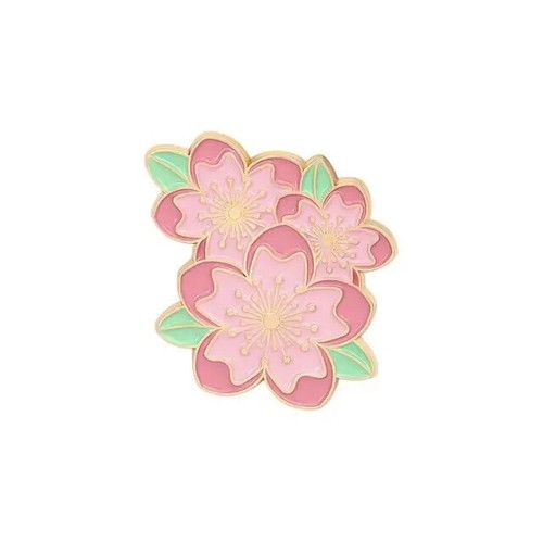 Sakura Flower Enamel Pin Cherry Blossom Plum Brooch Cute Pins Birthday Gifts - Picture 7 of 9