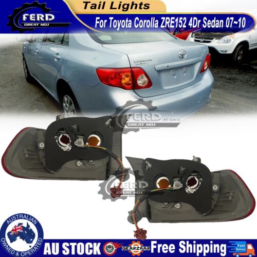 Tail Light Fits Toyota Corolla ZRE152 /153R 07-10 Sedan 4dr Pair L&R Rear Lamp - Picture 5 of 5