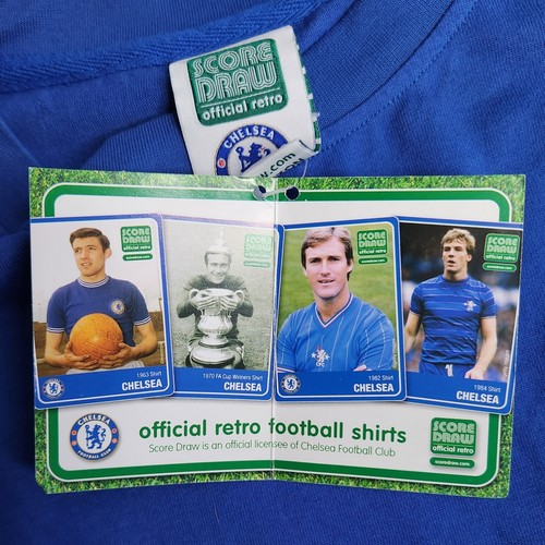 NWT Score Draw XXL Embroidered Chelsea 1970 Wembley Football Long Sleeve Shirt - Picture 8 of 9