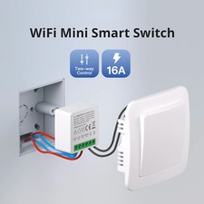 16A Wifi Smart Switch 2 Way Control, Smart Home Switch Module DIY Light Switches