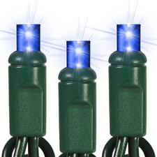 BLUE LED Christmas String Lights Mini Lights Indoor Outdoor 50ct 24ft