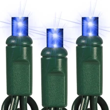 BLUE LED Christmas String Lights Mini Lights Indoor Outdoor 50ct 24ft