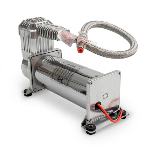 HKI Premium 444C Chrome Air Compressor Air Horn Ride Suspension - Single - Picture 4 of 6