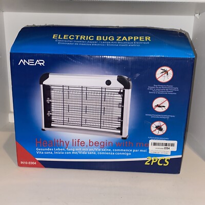 2 Pack Electric Bug Zapper,ANEAR Insect Killer with 20W 2400V Power Grid Mosq...