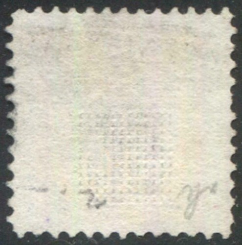 US # 116 USED { -VF- 10c SHIELD & EAGLE } YELLOW PICTORIAL FROM 1869 CV$ 150.00 - Picture 3 of 3