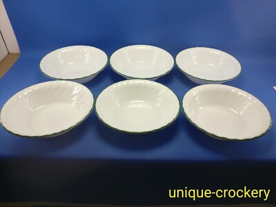 6 x Corelle Callaway Green Ivy Suppe Müsli Salat Schüsseln Wirbel 18,5 cm