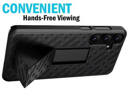 Slim Case and Belt Clip Holster Combo for Samsung Galaxy S25 Plus 5G - Black - Picture 6 of 8