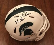 FALCONS MORTEN ANDERSEN HAND SIGNED MICHIGAN STATE SPARTANS MINI HELMET W/COA