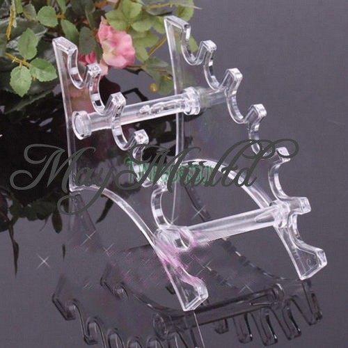 Plastic Transparent Pencil Pen Eyebrow Display Holder Stand Rack Frame 6 Rooms Q - Picture 5 of 6