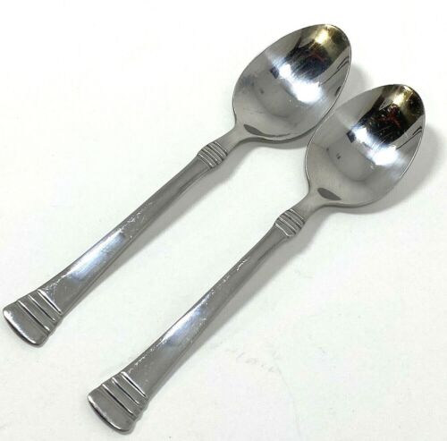 2 Cambridge Silber Codie Hochglanz Suppe Löffel Edelstahl 7 1/4" Hochglanz - Bild 3 von 4