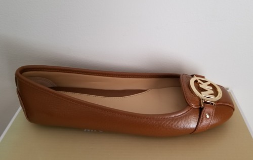 Michael Kors Fulton GEPÄCK GEWALKT GOLD LOGO MOKASSINS 8,5 9,5 LIEBE SCHUHE - Bild 3 von 7
