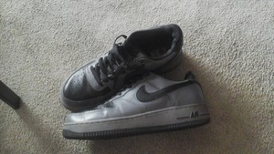 charcoal grey air force ones