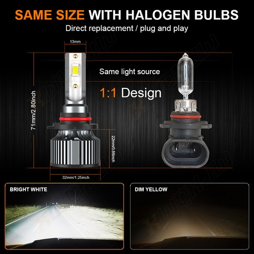 CANBUS 9005 LED Headlight Super Bright Bulbs Kit White 22000LM High/Low Beam HB3 - Picture 7 of 13