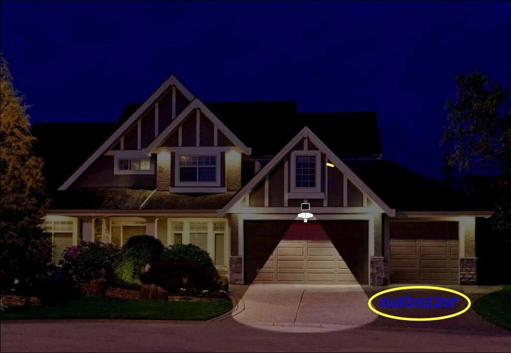 NEW Sunforce Triple Head LED Solar Motion Activated Security Light 1500 Lumens