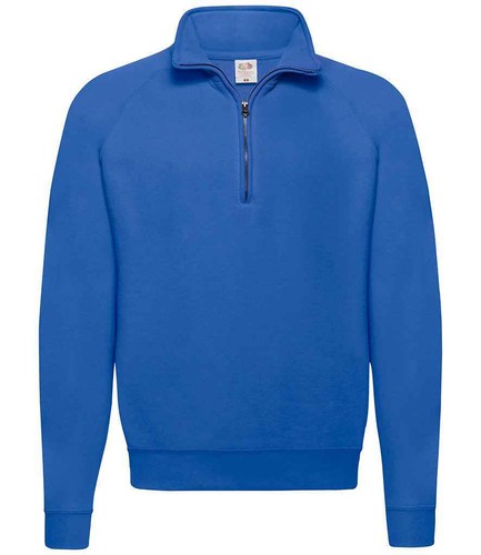 Fruit Of The Loom Plain Zip Neck Cadet Collar Sweatshirt Sweat Jumper S - 3XL - Picture 17 of 22
