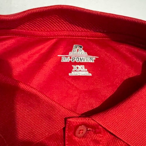 Russell Athletic Men's Dri-Power Performance Red Golf Polo Shirt 2XL - Picture 2 of 5