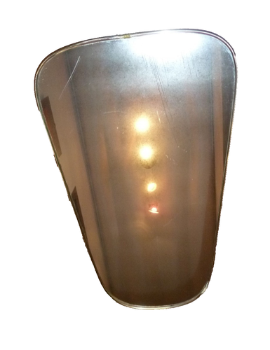 Nieren Spiegel Mid Century Wandspiegel 50er Vintage Rockabilly goldfarben 58cm - Bild 6 von 6