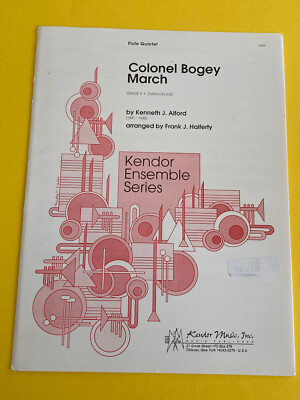 Colonel Bogey March, K. Alford, arr. Frank Halferty, for Flute Quartet