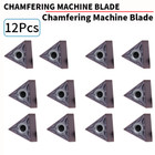 12Pcs Portable Pneumatic Chamfering Machine Part Carbide Turning Inserts Tools