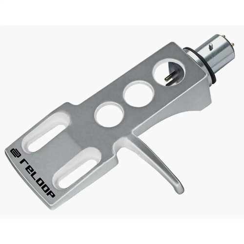 RELOOP HEADSHELL SILVER shell with EMS attachment turntable head holder NEW - Picture 1 of 3