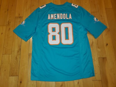 2018 Nike Danny Amendola Aqua MIAMI DOLPHINS #80 Mens NFL Team Replica  JERSEY L