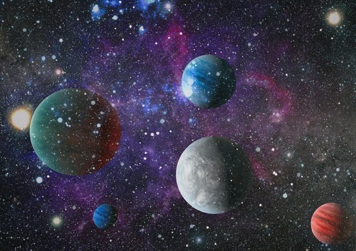 A1 Cosmic Planets Galaxy Universe Poster Art Print 60 x 90cm 180gsm Gift #13270
