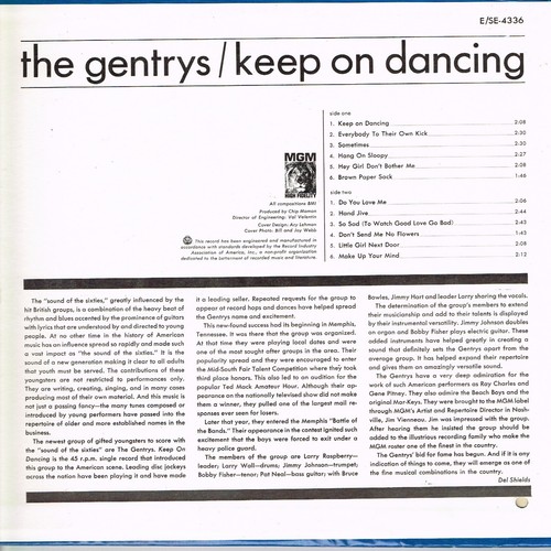 GENTRYS keep on dancing U.S. MGM LP SE-4336_orig 1965 STEREO - Picture 3 of 4