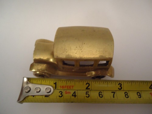 Vintage Brass Retro Car Ford Model A Toy Auto Figurine Figure - Picture 5 of 10