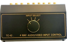 4 in x 2 out 4x2 Composite RCA Video Stereo Audio selector switch switcher