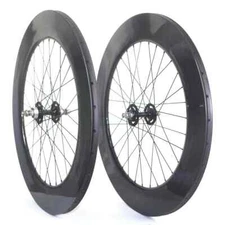 700C Fixed Gear Track Bike Carbon Wheelset Clincher 3K UD 12K Wheels 25mm Width