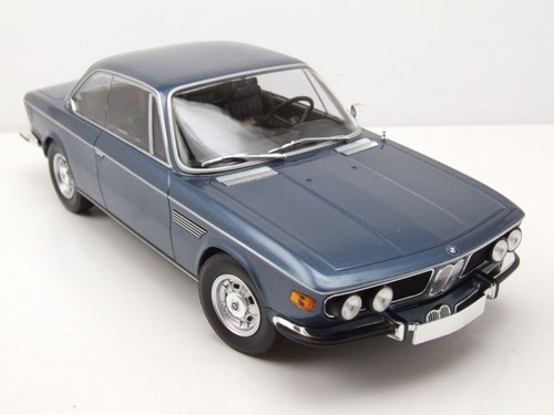 BMW 2800 CS E9 Coupe 1968 blu metallizzato modellino auto 1:18 minichamps - Foto 8 di 9