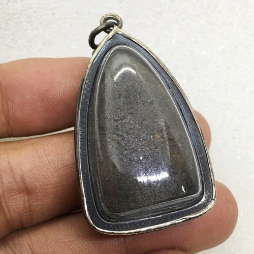 Phra LP Tuad Neur Wan Old Silver Case Pendant Wat Changhai be.2497 Thai Amulet - Picture 4 of 12