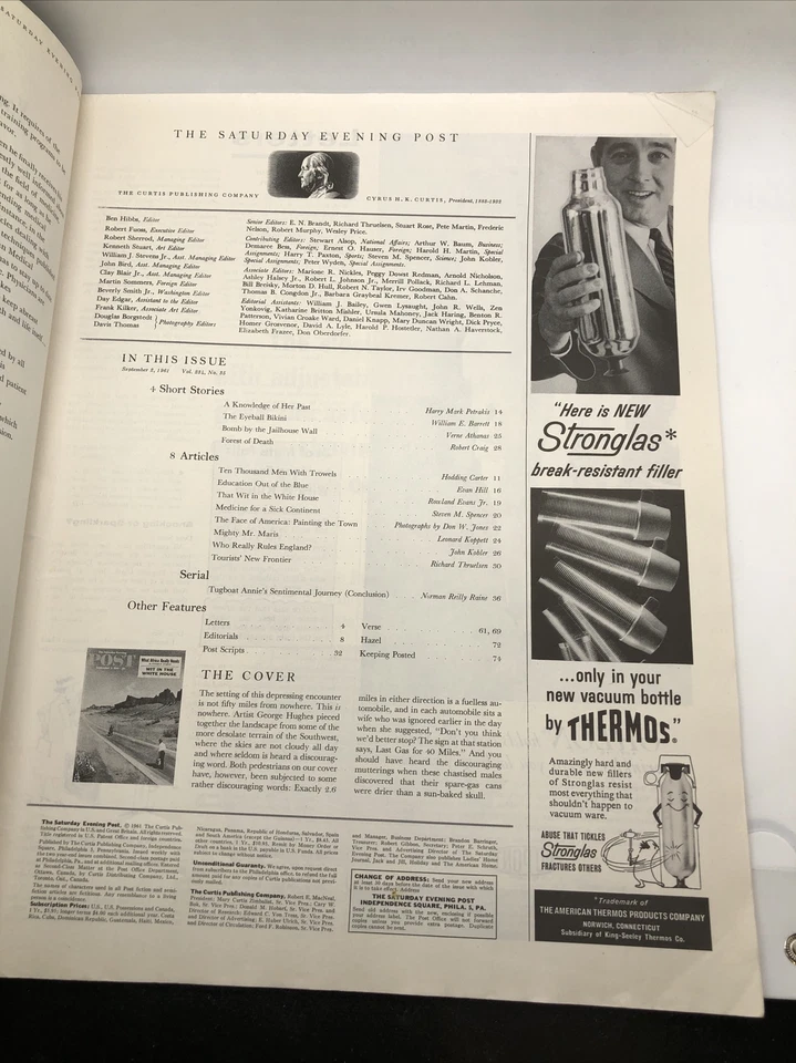 The Saturday Evening Post-September 2 , 1961-Hodding Carter, Evan Hill - Image 2 of 4