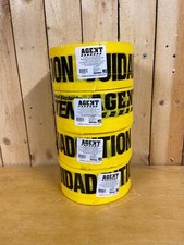 4 Pack -Agent 1306478 3"x 500' 7mil Yellow Hazard Warning Barricade Tape Caution