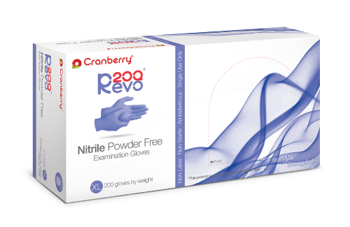 Guantes de examen de nitrilo Cranberry 3209 R200 sin polvo extra grandes 200/Anx - Imagen 1 de 1