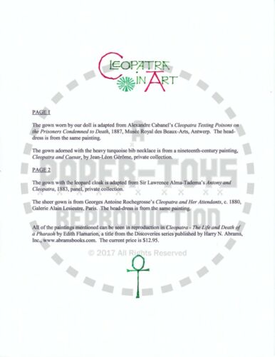 RISTAMPA - BAMBOLA DI CARTA DONALD HENDRICKS CLEOPATRA - RIPRODUZIONE - Foto 4 di 5