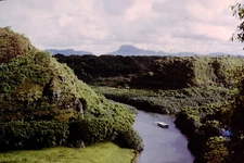JULY 1972 Wailua River With Boat KAUAI  Hawaii Kodachrome   Slide AI-A