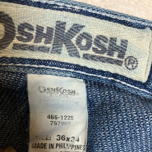 Vintage Osh Kosh Jeans Mens 36x33 Blue Relaxed Fit All Cotton Denim Tag 36x34 - Picture 10 of 10