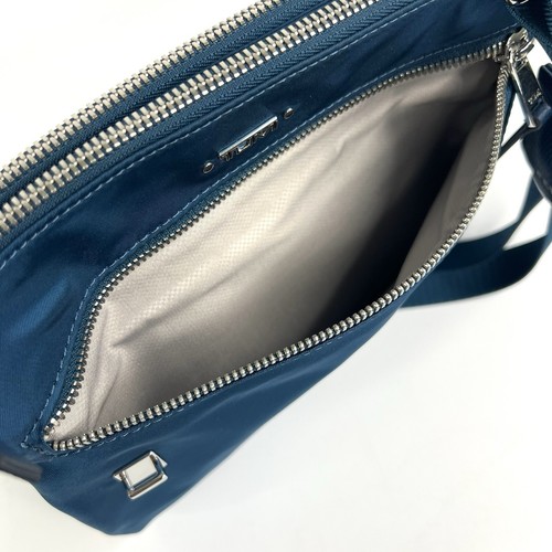 TUMI Voyageur Tula Crossbody Bag Purse Dark Turquois and Silver - Picture 10 of 15