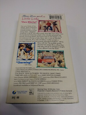 Three Men and a Little Lady (VHS, 1991) Tom Selleck, Steve
