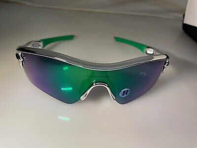 SUPER RARE NEW OAKLEY RADAR PATH BMX CHROME W/JADE IRIDIUM SUPER RARE NEW OAKLEY RADAR PATH BMX CHROME W/JADE IRIDIUM