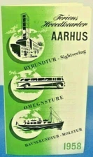 Vintage Aarhus Denmark Travel Brochures Sightseeing Boat Coach Excursions 1958